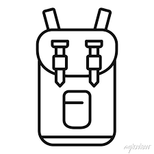 Safari Hunting Backpack Icon Outline