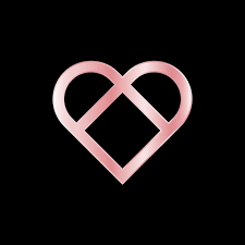 Rose Gold Color Heart Love Icon Vector