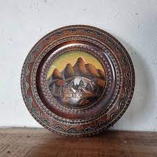 Wooden Wall Plate Vintage Small Plate