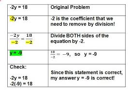 One Step Equations Math Instruction