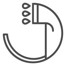 Handheld Showerhead Stroke Icon Png