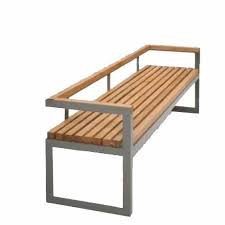 3 Seater Steel Wooden Outdoor Bench