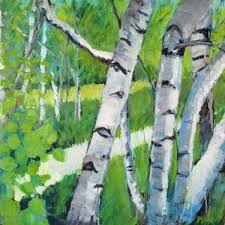 Birch Tree Paintings Saatchi Art