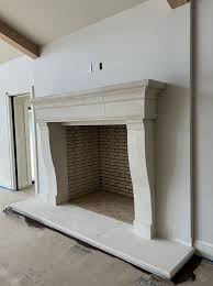 Cast Limestone Fireplace Surround