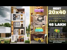 20x40 House Design 3d 800 Sqft House