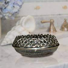 Soap Dish Aluminum And Glass Silver