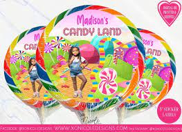 Candyland Lollipop Labels