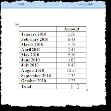 Sum A Table Column In Word