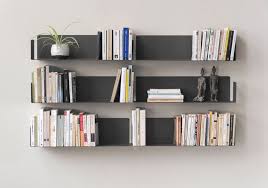 Wall Bookshelves Gray U 23 62 Inch Long