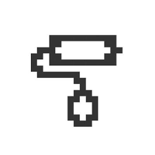 Paint Roller Tool Pixelated Ui Icon