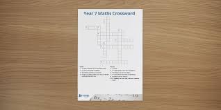 Year 7 Maths Crossword Beyond