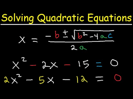 Solving Quadratic Equations Using The