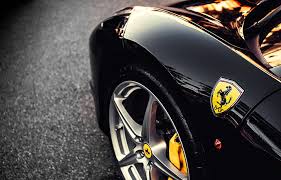 Black Ferrari Car Asphalt Icon Wing