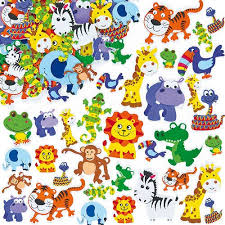 Jungle Animal Foam Stickers Baker Ross