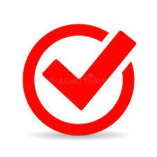 Red Round Checkbox Icon Royalty Free