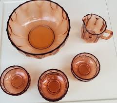 Art Deco Rosalin Glass Dessert Bowls