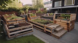 A Raised Garden Bed With A Wooden Fence