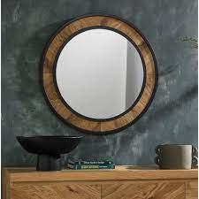 Bosco Rustic Oak Wall Mirror Home