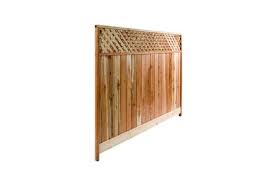 Redwood Lattice Top Wood Fence Panel
