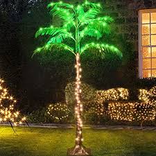 Pooqla 6ft 141 Leds Lighted Palm Tree