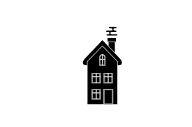 Winter House Vector Black Icon Design