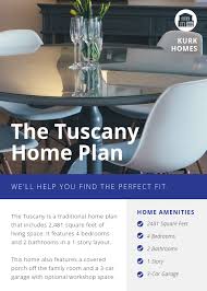 The Tuscany Plan Kurk Homes Design