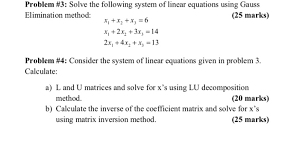 Solved Problem 3 Solve The Following