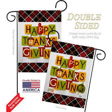 Thanksgiving Garden Flag Double Sided