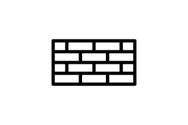 Brick Wall Line Icon Design Vector