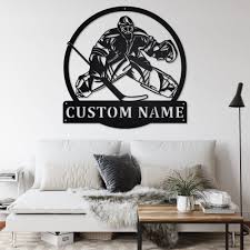 Custom Hockey Goalie Metal Wall Art
