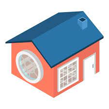 Small House Icon Isometric Vector New