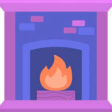 100 000 Fireplace Flat Icon Vector
