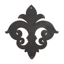 Brown Carved Fleur De Lis Wall Decor