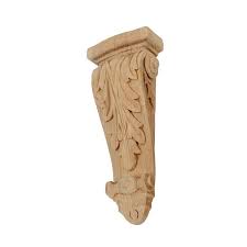 Solid Alder Acanthus Leaf Wood Corbel