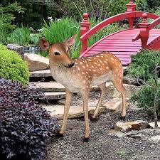 Spotted Deer Forest Fawn Sculpture