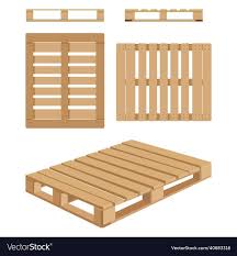 Set Of Pallet Icons In Flat D Vector