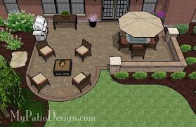 Diy Patio Plan With Seating Wall 525 Sq