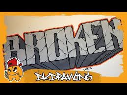 How To Draw Graffiti Letters Broken