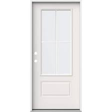 White Steel Prehung Front Door