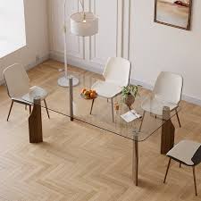 71 Rectangle Glass Dining Table For 8