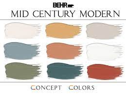 Behr Mid Century Modern Home Palette