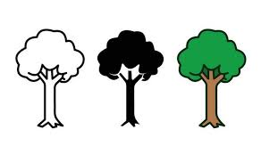 Tree Outline Vector Art Icons And