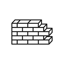 Brick Wall Icon Vector Ilration In