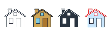 House Building Icon Logo Vector