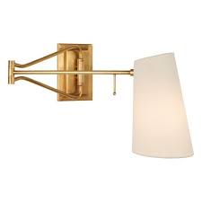 Keil Swing Arm Wall Light With Linen