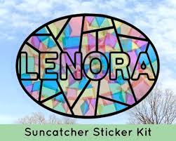 Personalized Name Sticker Suncatcher
