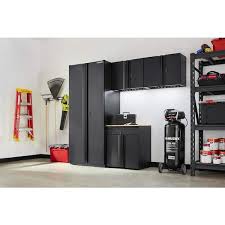 Husky 4 Piece Heavy Duty Welded Steel Garage Storage System In Black 92 In W X 81 In H X 24 In D