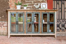 Vintage 6 Glass Door Console Back At