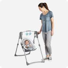 Graco Slim Spaces Compact Baby Swing Reign