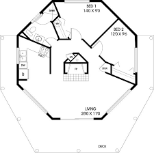 Modern Style House Plan 2 Beds 1